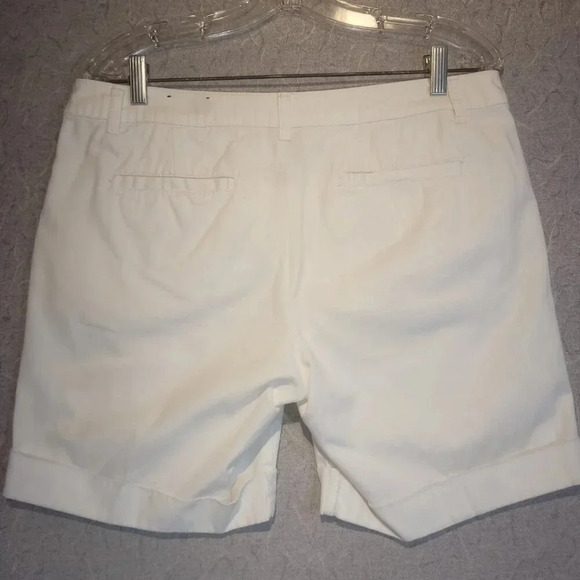 FADED GLORY Women's White Cuffed Cotton Walking Shorts Size 8 - Picture 6 of 8